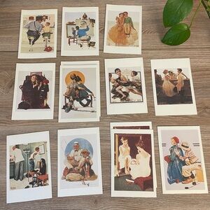 Vintage 90s Norman Rockwell Curtis Publishing Blank Cards and Envelopes 13